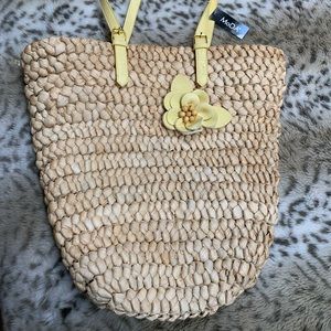 NWT MoDA Large Straw Summer Bag